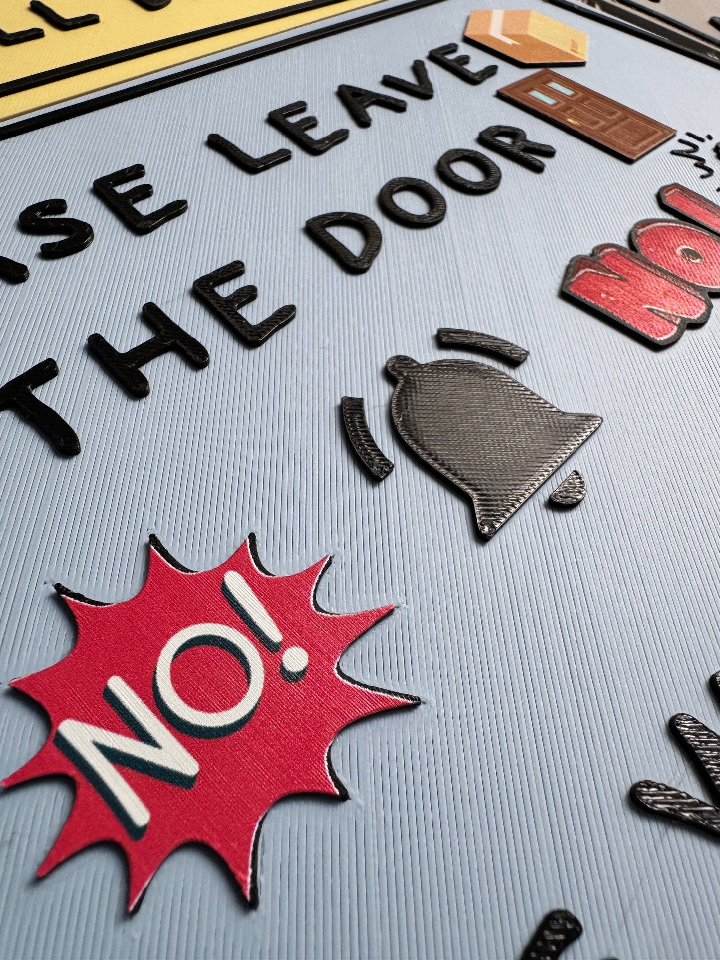 3D Warning Door Sign- Leave Parcel at the Door