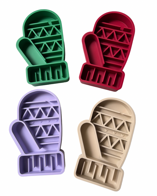 Holly Jolly Christmas Mitten Slowfeeder/ Lickmat Collection