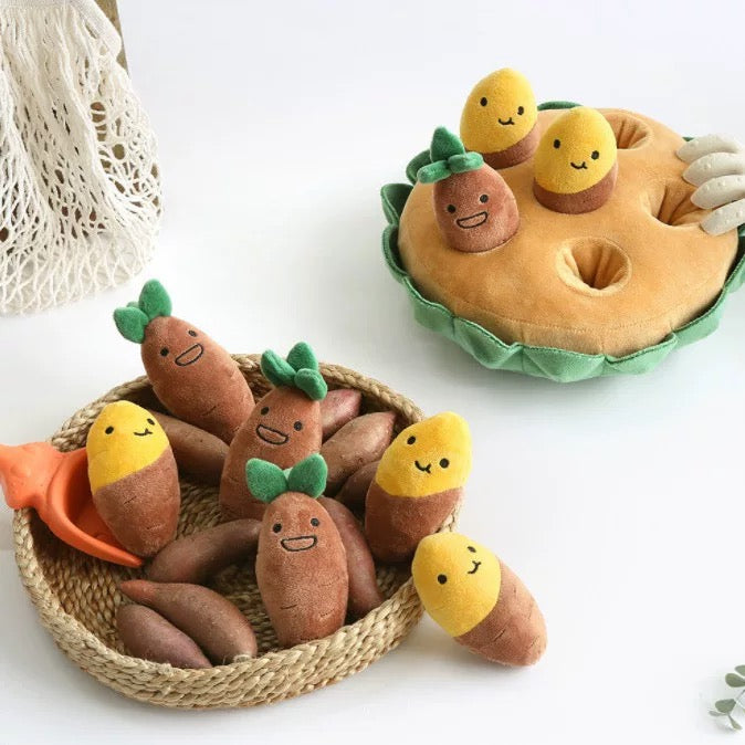 Potato Field 3 in 1 Squeak/ Crinkle/ Enrichment/ Plush toy