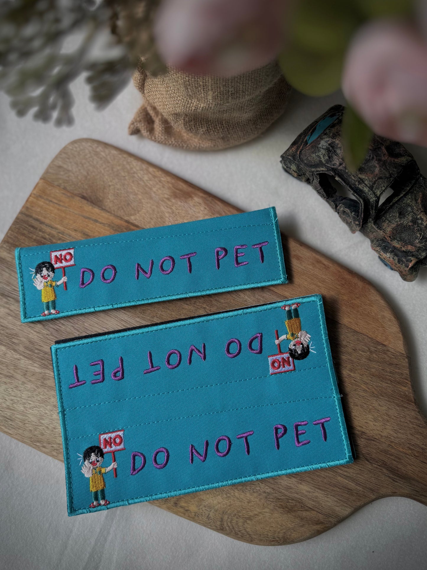 Embroidered Velcro Leash Patch- Do Not Pet