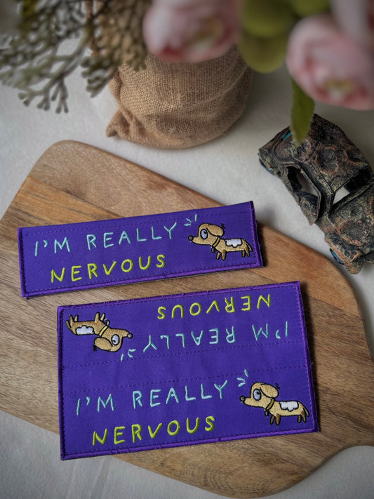 Embroidered Velcro Leash Patch- Im Really Nervous