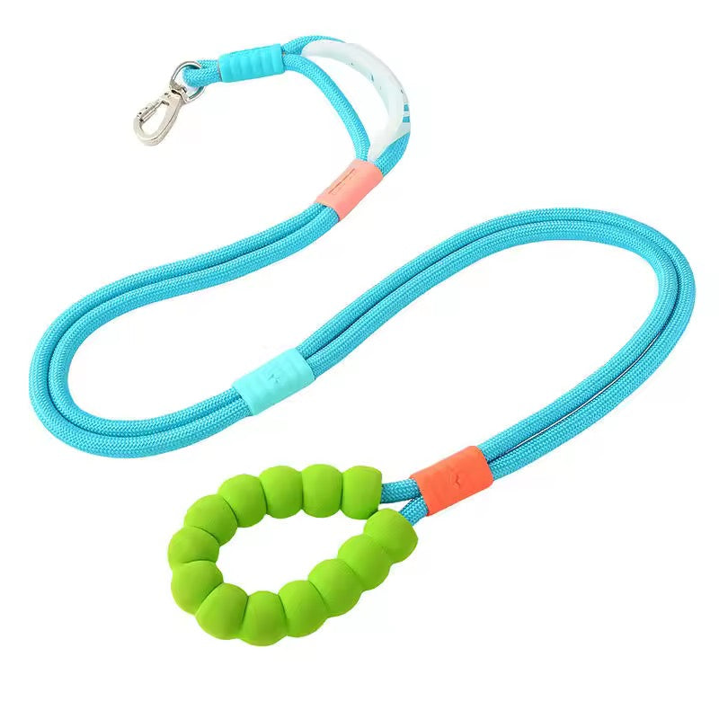 Rainbow leash with Traffic Handle 