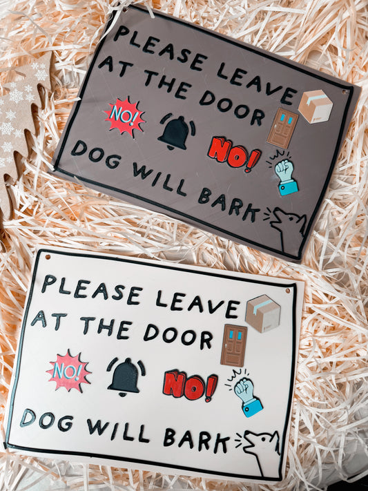 3D Warning Door Sign- Leave Parcel at the Door