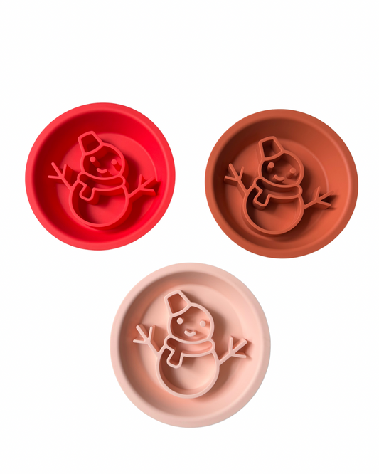 Snowman Dual Slowfeeder/ Lickmat