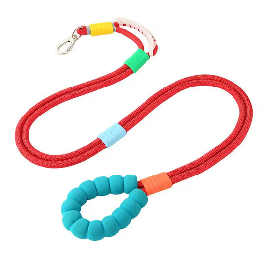 Rainbow leash with Traffic Handle 