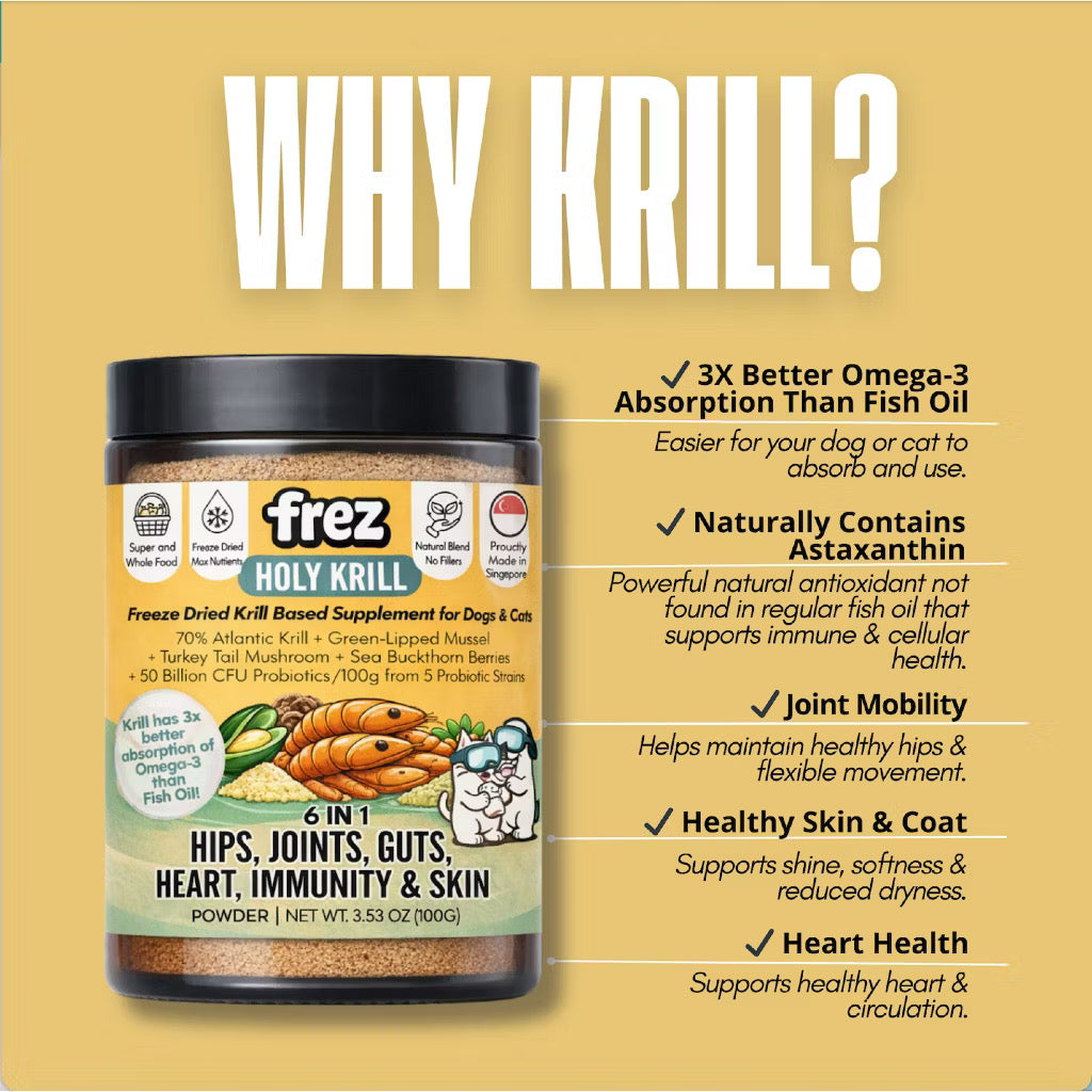 Frez Holy Krill 6 in 1 Dogs and Cats Supplement