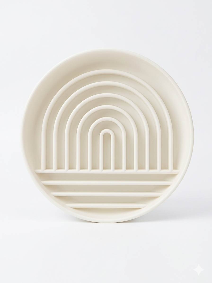 Rainbow Pattern Silicone Slowfeeder