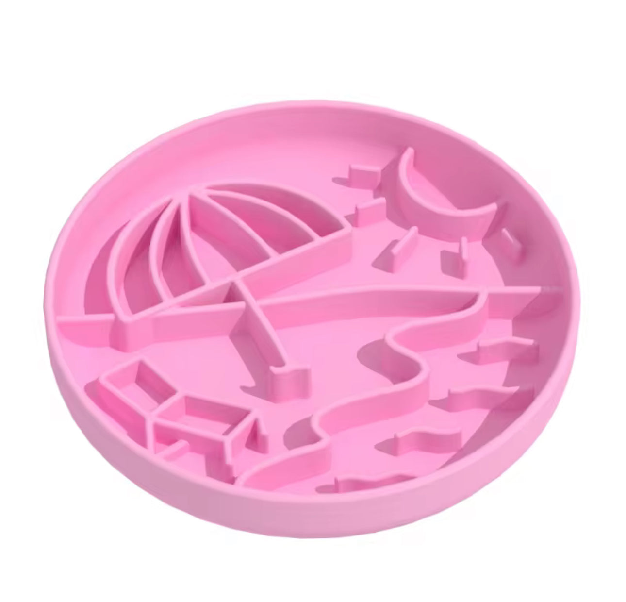 Beach Silicone Slow Feeder Bowl