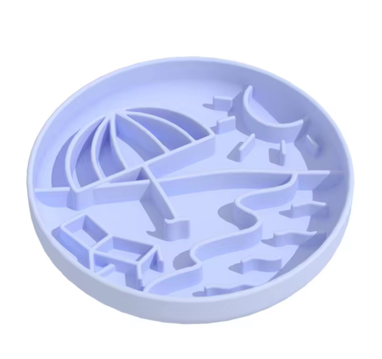 Beach Silicone Slow Feeder Bowl