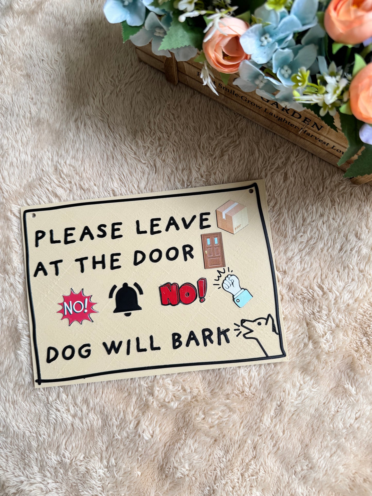 3D Warning Door Sign- Leave Parcel at the Door