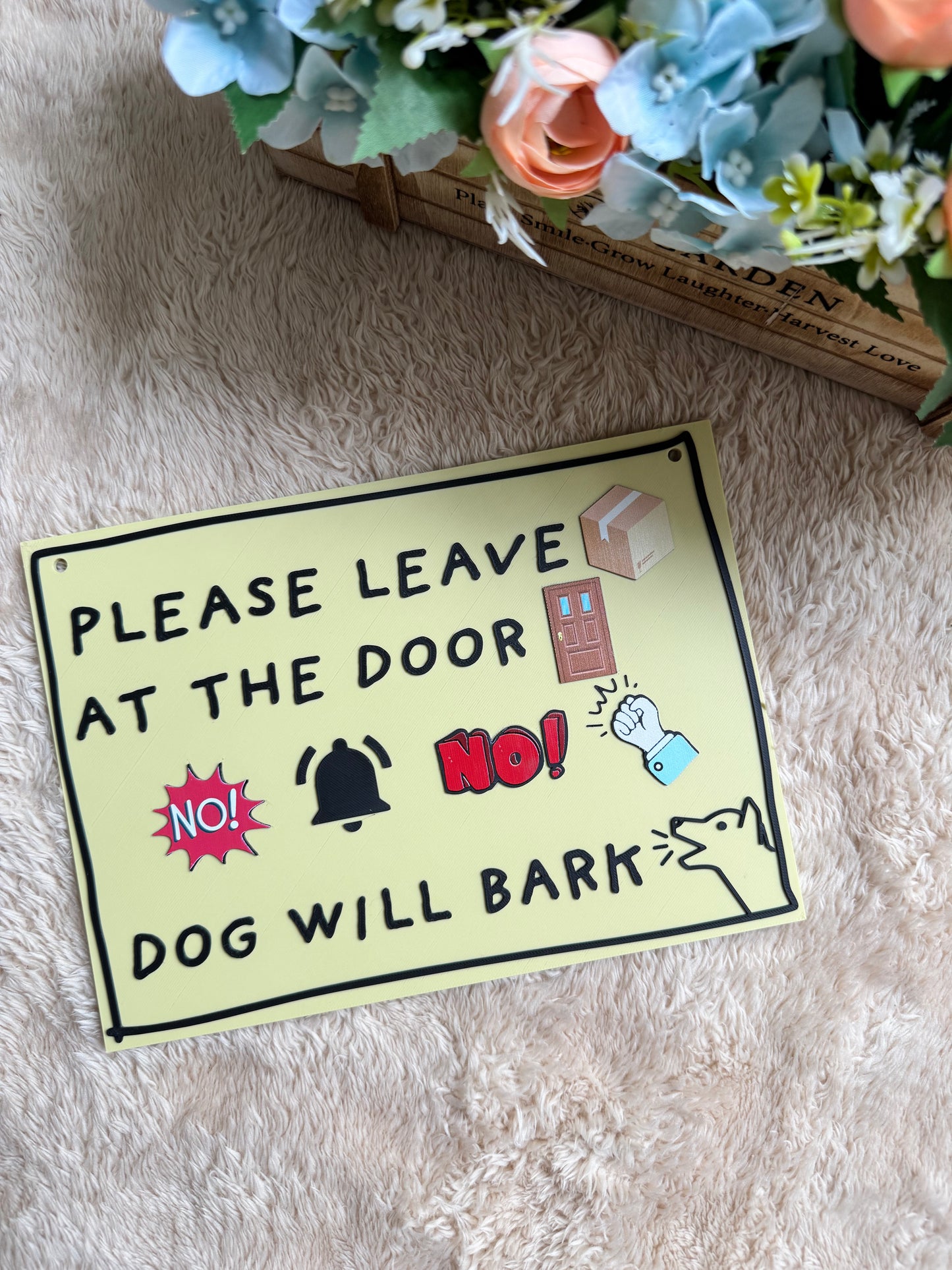3D Warning Door Sign- Leave Parcel at the Door
