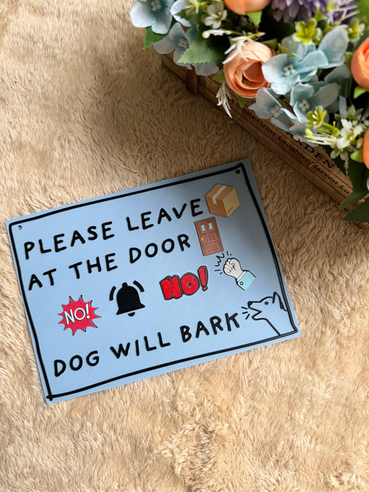 3D Warning Door Sign- Leave Parcel at the Door