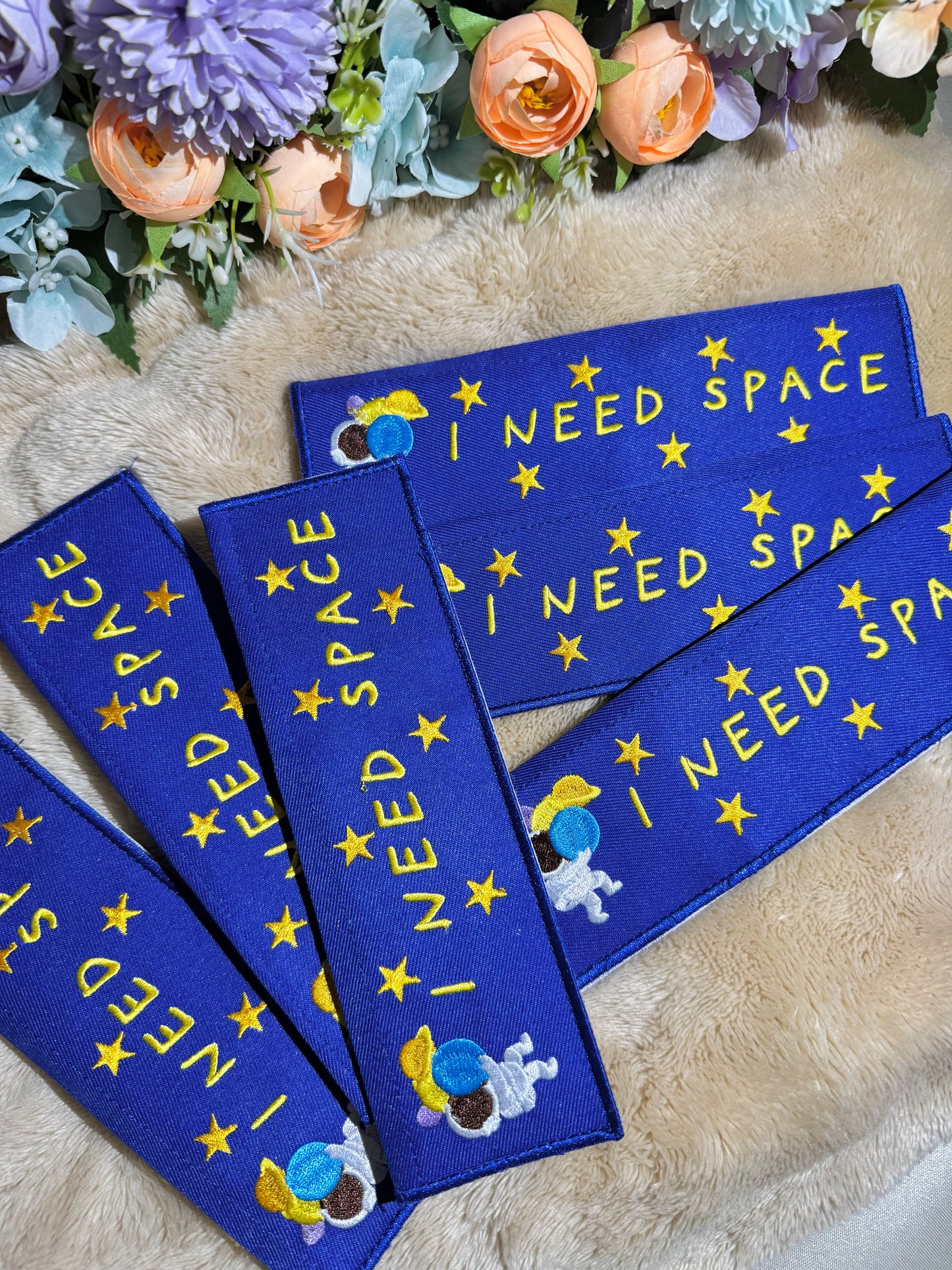 Embroidered Velcro Leash Patch - I NEED SPACE